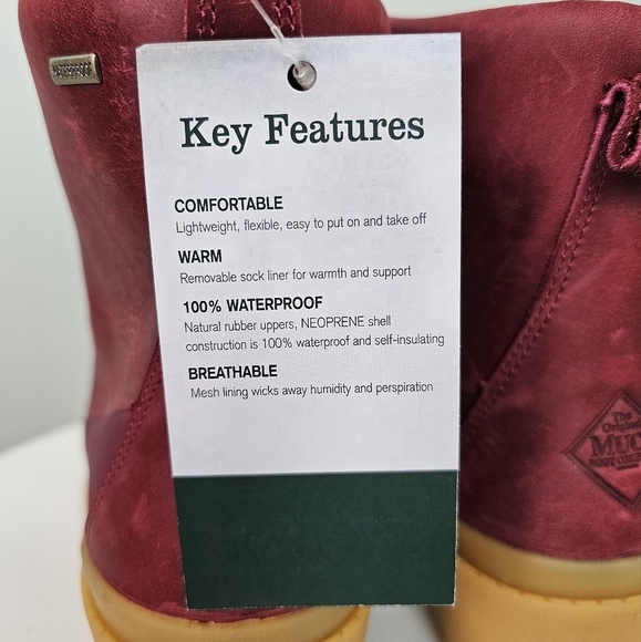 THE ORIGINAL MUCK BOOT COMPANY Muck Women's Liberty Wedge Boot BURGUNDY - Picture 15 of 16